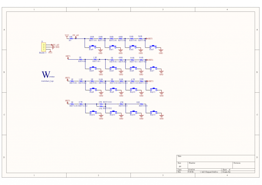 AD Keypad Schematic