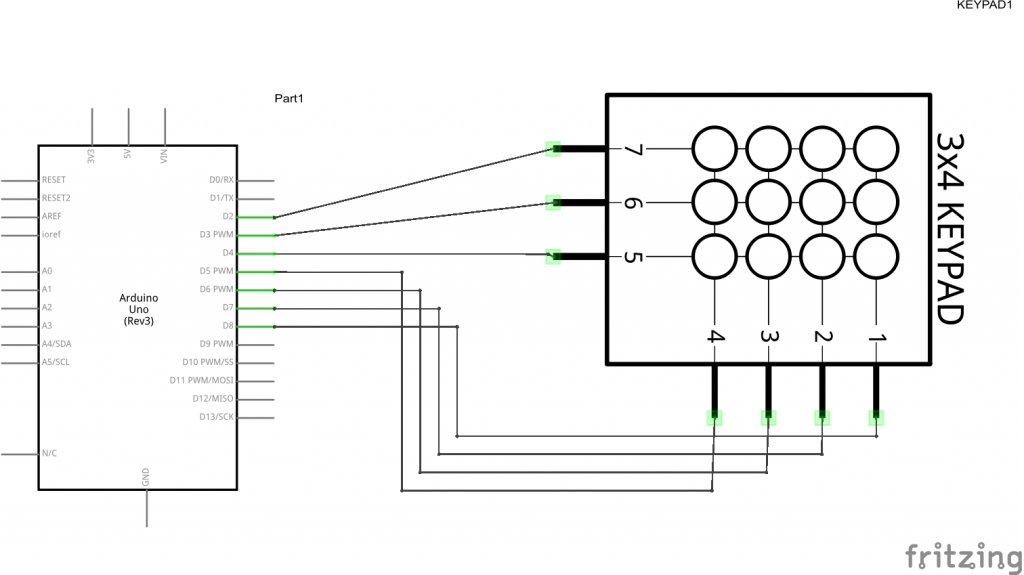 arduino and keypad schematic