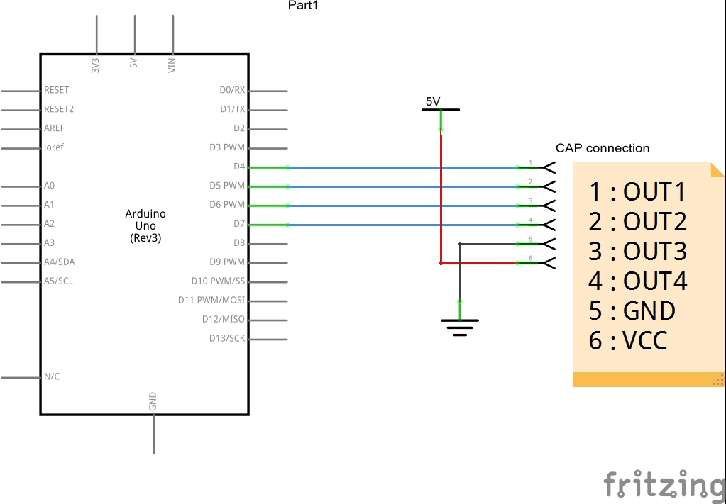 arduino and ttp224 schematic