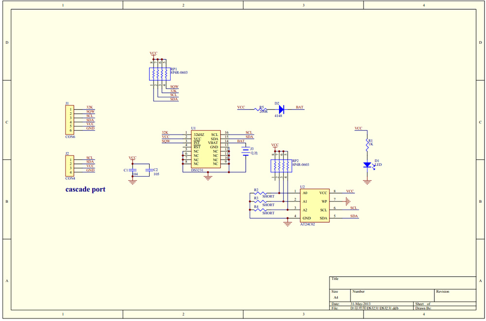 DS3231 schematic