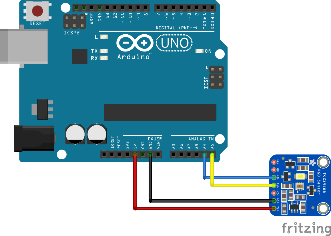 arduino and tcs34725