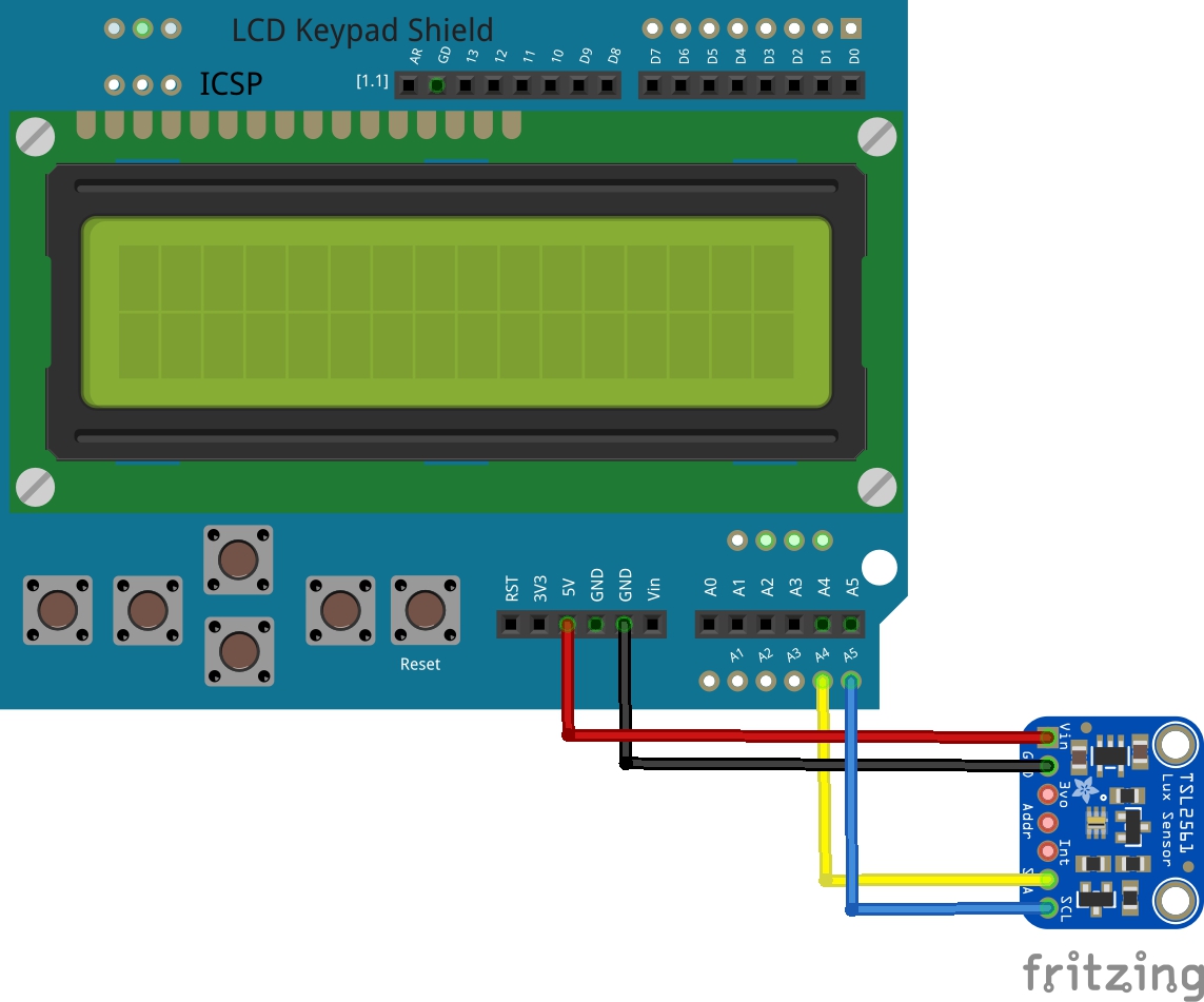 lcd keypad and tsl2561